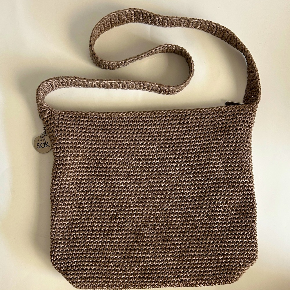 The Sak crocheted crossbody, beige